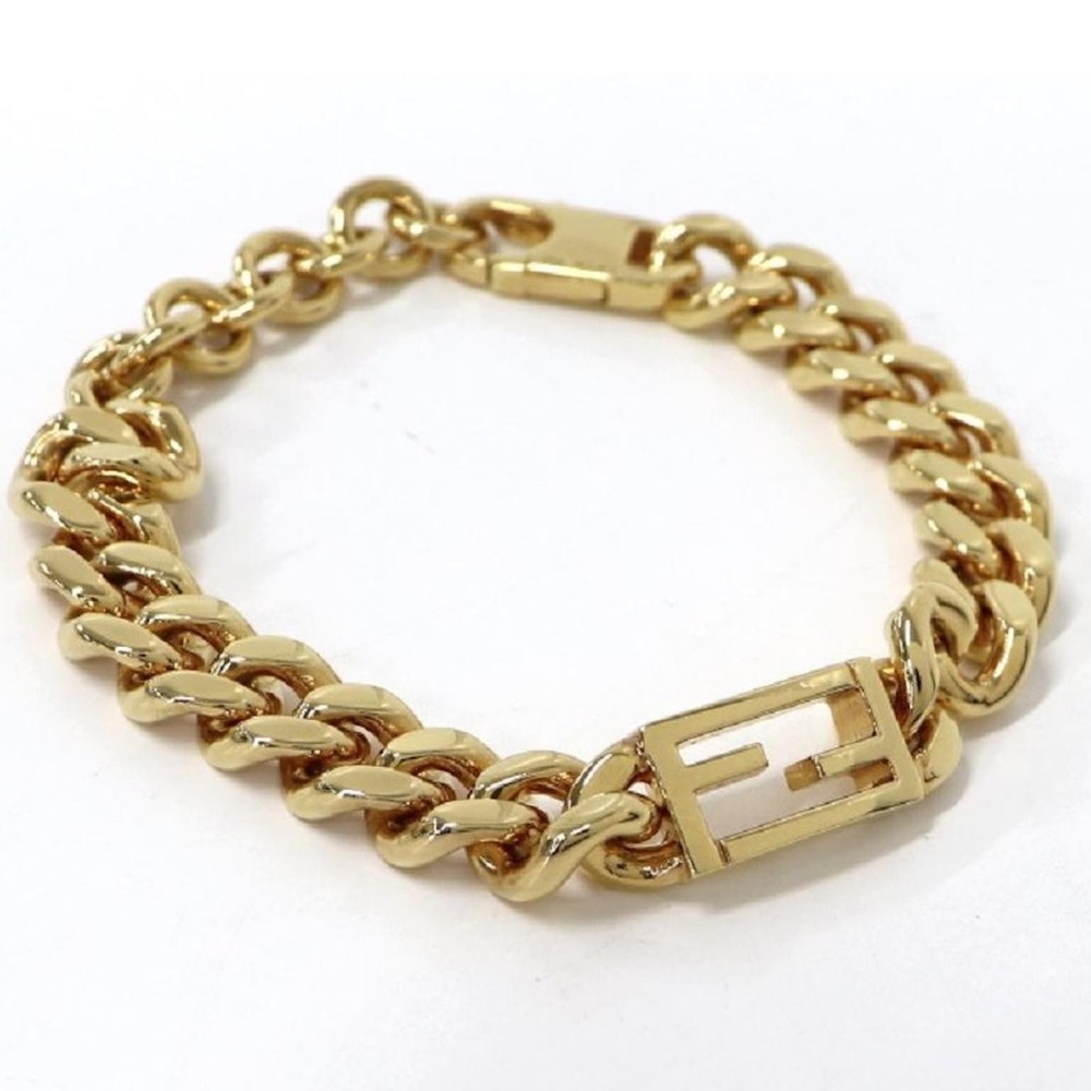 Fendi Gold-Plated Chain Bracelet